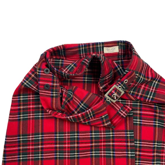 John Galt Brandy Melville Emerson Tartan Plaid Flannel Kilt Mini Buckle Skirt - Picture 6 of 12